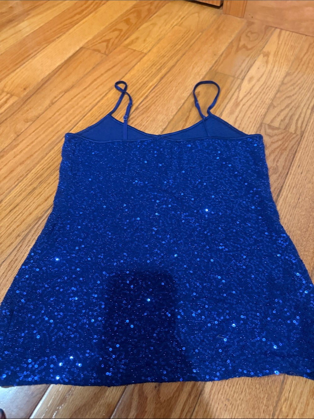 Express Royal Blue Sequin Cami Tank - Picture 3 of 4